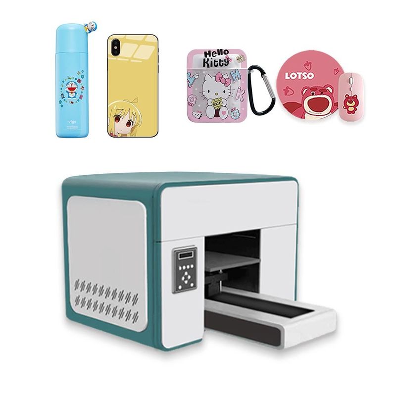 Máy in phẳng LED UV 30cm Máy in hybrid UV In Cube Printing 6 Color UV Inkjet Printer