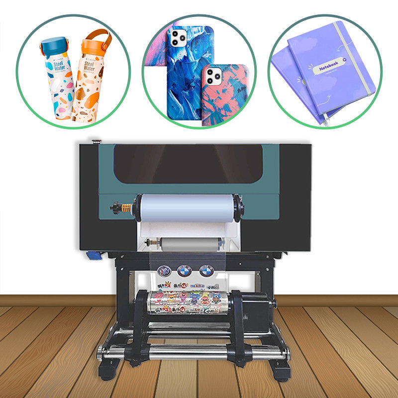 A3 UV Roll To Roll Printer Dtf kỹ thuật số tất cả trong một máy in cho bút dán hai đầu Xp600