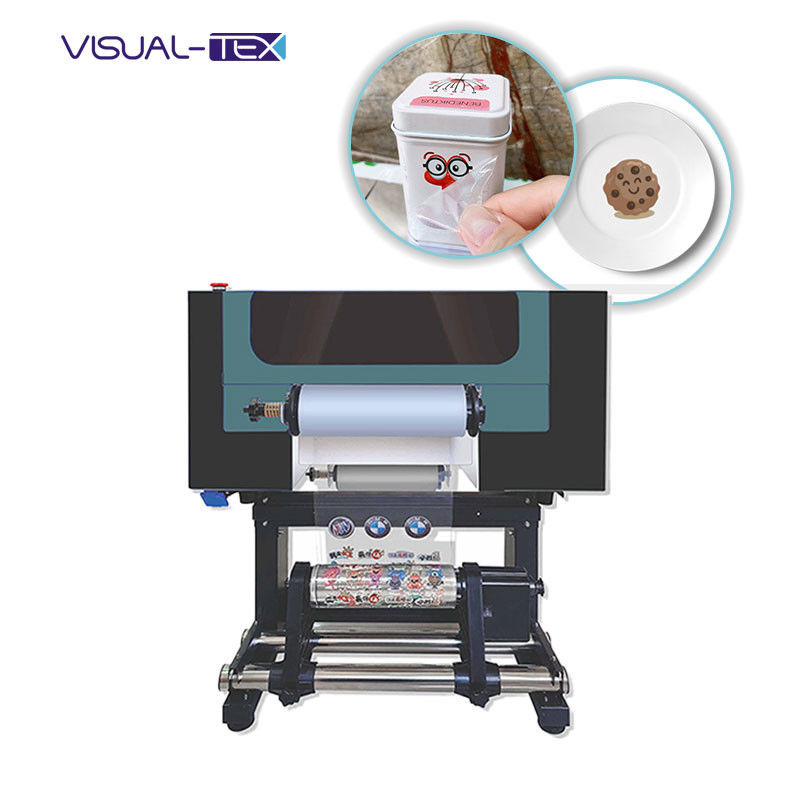 Máy in UV DTF làm mát bằng không khí AB Film A3 UV Flatbed Varnish Printer cho hộp điện thoại chai kính