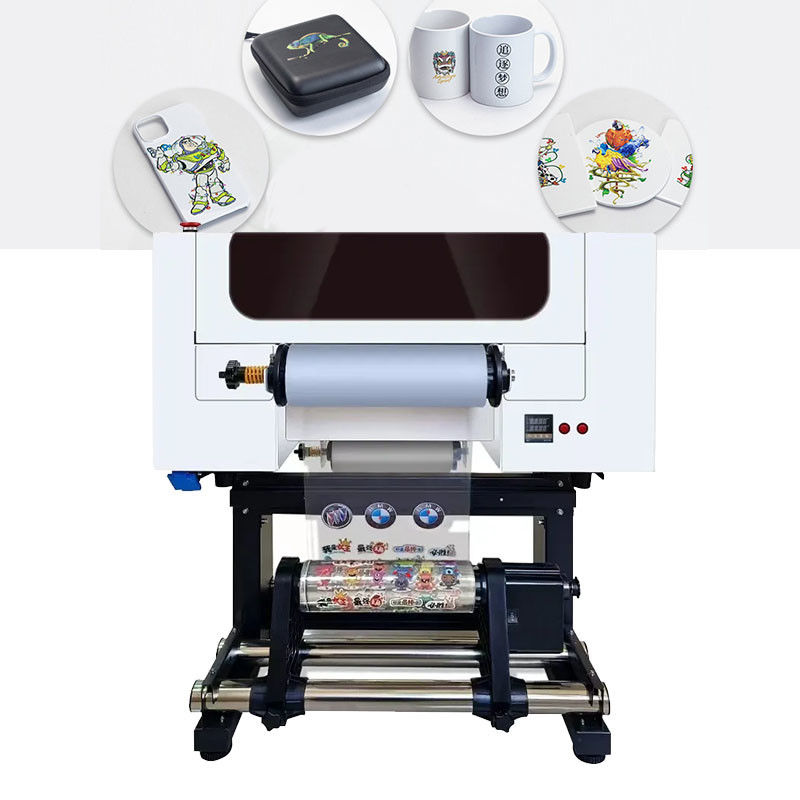 Máy in nhãn tinh thể UV DTF 30cm 2 trong 1 Máy in với đầu kép XP600