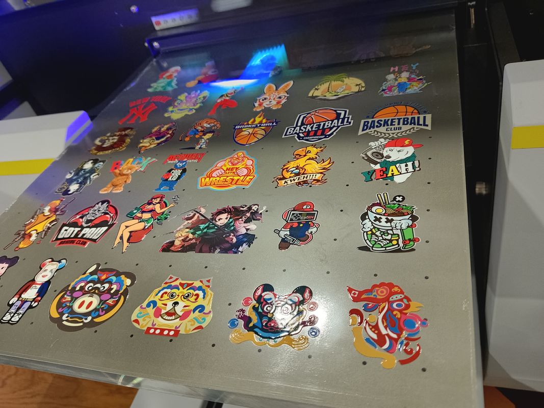 K/C/M/Y W V Ink Color A3 UV Printer với đầu in S1-HD và kích thước nền tảng 300x475mm