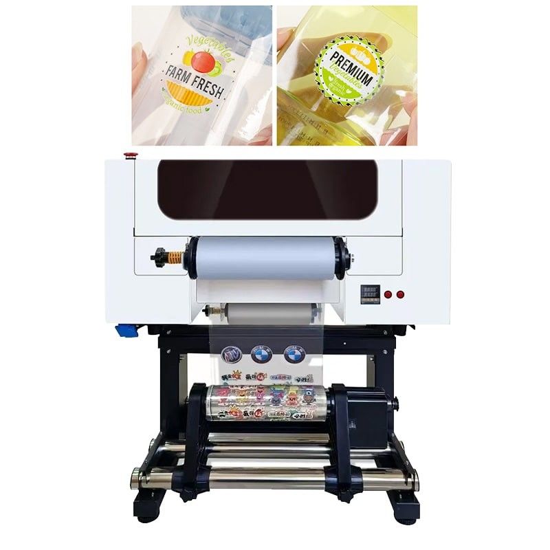 Máy in UV DTF 30CM cuộn đến cuộn Máy in UV DTF A3 với lớp phủ cho dán