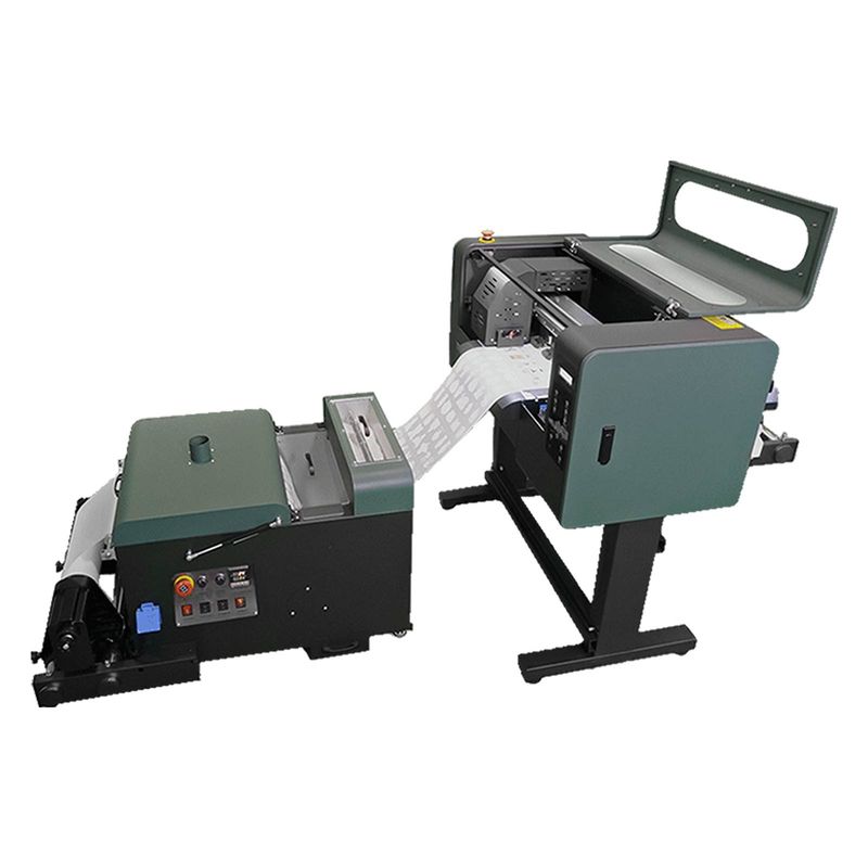 Máy in A3 Inkjet DTF và Máy pha trộn bột để in vải / in mũ