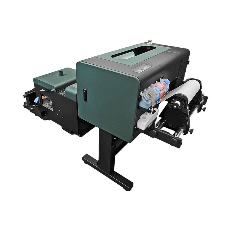 Máy in A3 Inkjet DTF và Máy pha trộn bột để in vải / in mũ
