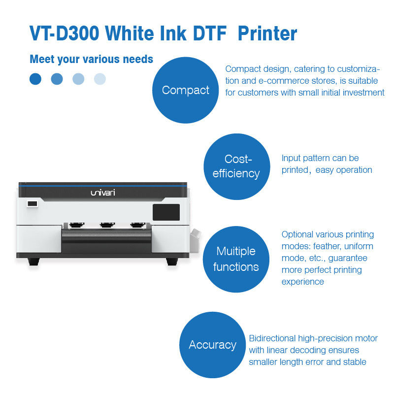 Máy in A3 DTF màu trắng 2024 XP600 Pet Film 13 inch cho bất kỳ loại dệt may nào