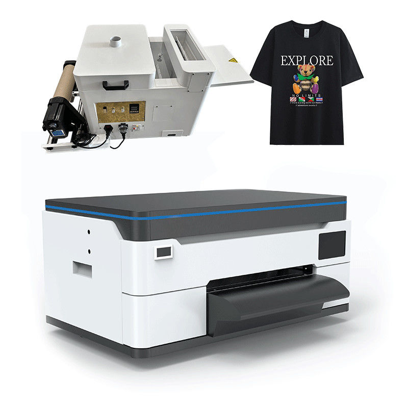 F1080 Đầu DTF White Ink Printer với máy ép bột cho vải áo thun