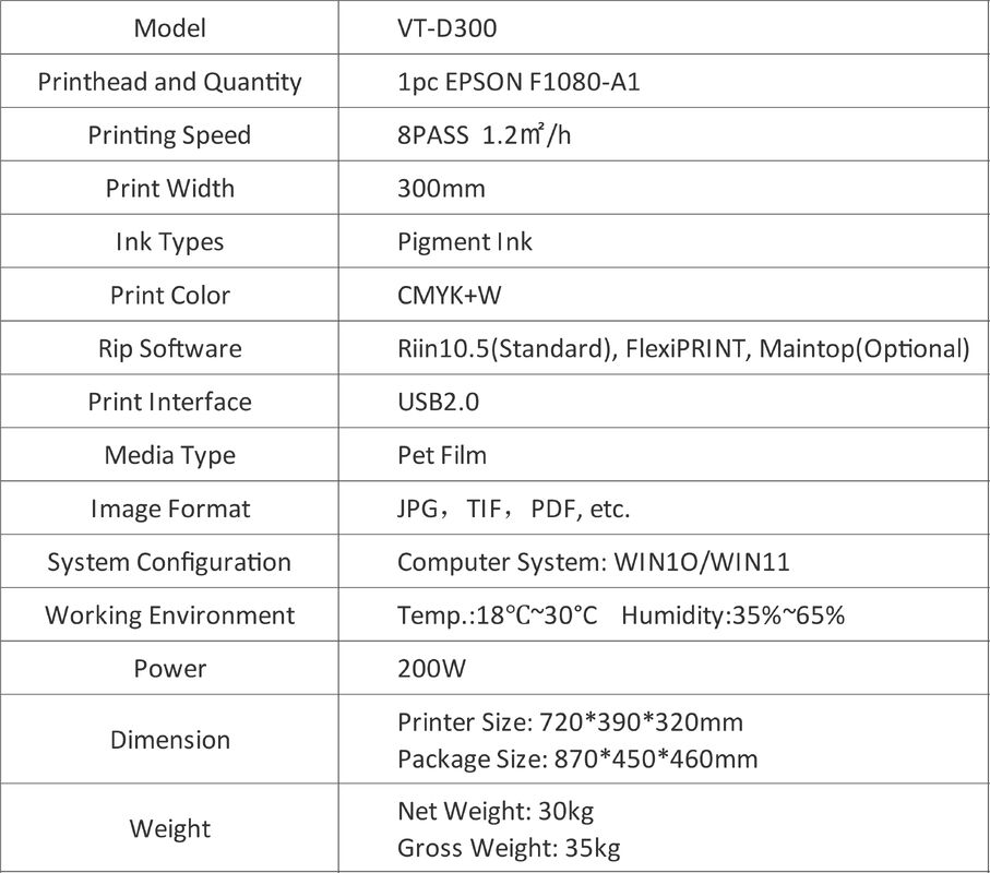 Máy in 30cm A3 Dtf Desktop XP600 Printhead Dtf máy in cho in áo phông PET
