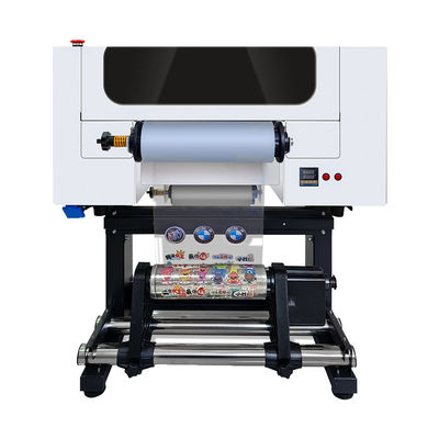 Máy in A3 UV DTF Roll to Roll Pet Film Máy in UV DTF 30CM Với máy ép bột